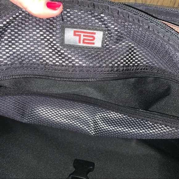 TUMI T2 Copper Brown Ballistic Nylon Messenger Laptop Carry On Travel Bag - Picture 4 of 11